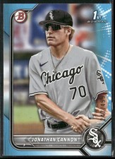 2022 Bowman Draft #BD-180 Jonathan Cannon Sky Blue #/499
