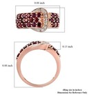 1.75ctw Anthill Garnet & Zircon Buckle Ring Vermeil Plated Sterling Size 6 — photo 8