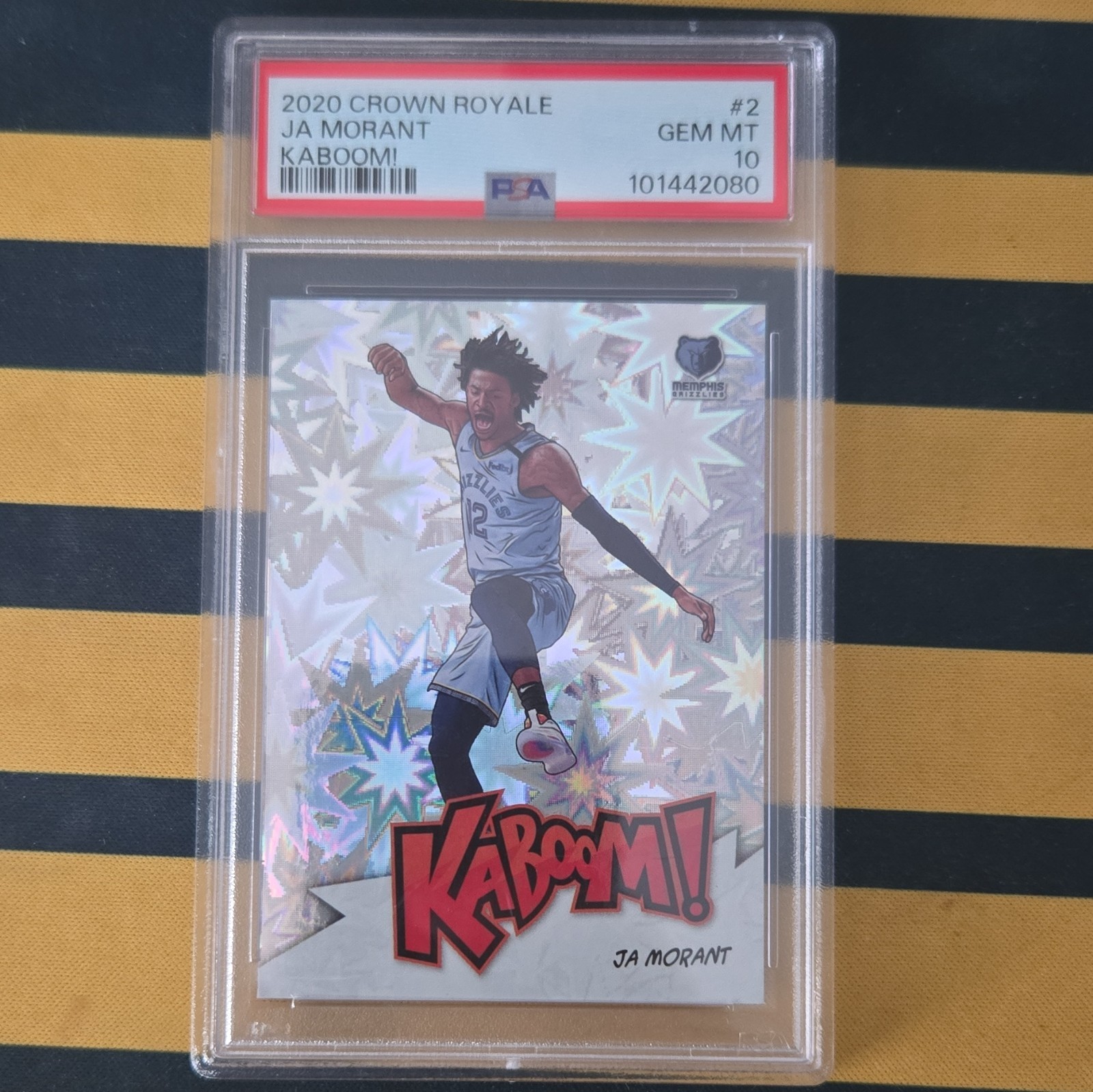 Panini 2020-21 Crown Royale Kaboom! Ja Morant #2 PSA 10 Base Basketball