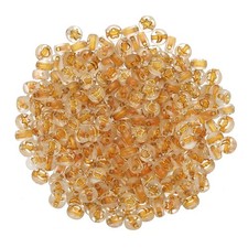 500Pcs 7x4mm Clear Acrylic Star Moon Heart Flower Round Bead with Gold Pattern