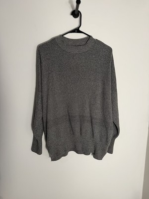 Abercrombie & Fitch Gray Knit Oversized Soft Minimalist Basic Sweater Women s S