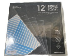 25 Pack Clear 33RPM LP 12 Inch Vinyl Record Outer Sleeves 3 Mil
