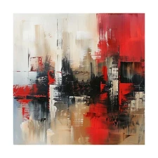 Abstract Black Red Oil Painting Hand Painted Canvas Painting Modern Art