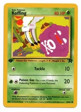 Pokemon Card: Koffing 58/82 Team Rocket Set 1st Edition! EXC