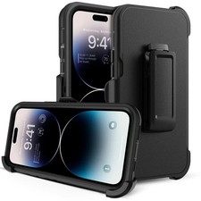 iPhone 6/7/8/S/Plus X/11/12/13/14/15/16e Pro Max Otterbox Case Defender Black*