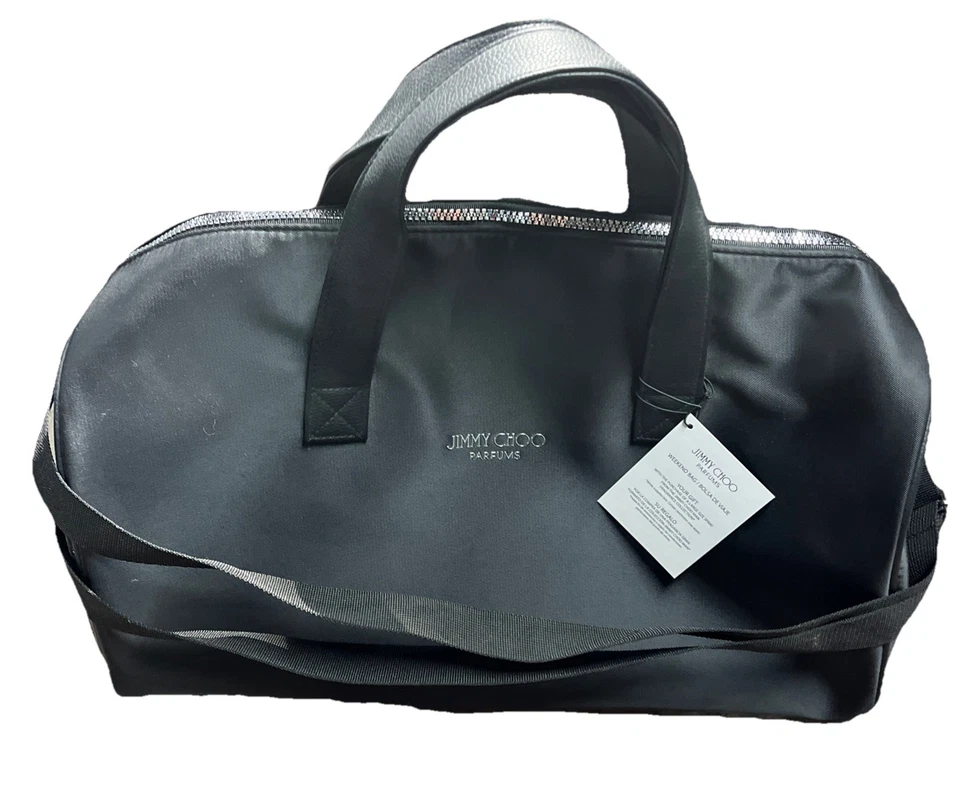 Bolsa Jimmy Choo Parfums Weekender preta, viagem/ginásio/duffle - Imagem 4 de 4