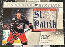 2021-22 Upper Deck SP Game Used Hockey Patrik Laine Embroidered In History Patch