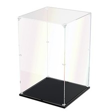 Clear Acrylic Display Case, Self-Assemble Showcase 10x10x15.7inch, 25x25x40 cm