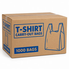 T-Shirt Carry-Out Bags, 11.5" x 6.5" x 22" 1,000 ct.