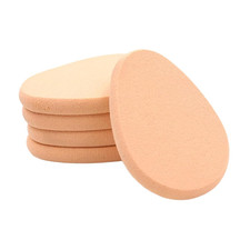 5Pcs Beige Smooth Makeup Sponge Blender Flawless Foundation Powder Puff