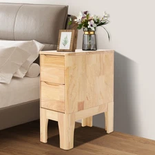 Bedside Table, Wood Color Sofa Side Table, Bedside Table with Drawers 20*40*50cm