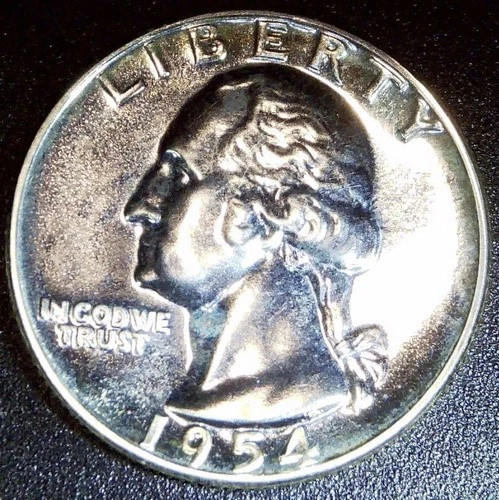 1954 Gem Proof Washington Silver Quarter, Superb Gem 25C coin