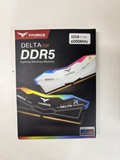 TeamGroup T-Force Delta RGB 32GB (2x16GB) DDR5 6000MHz CL30 RAM - White