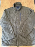 Patagonia Large Tough Puff Shirt Jacket, Green Snap Quilted Fitz Roy Puffer