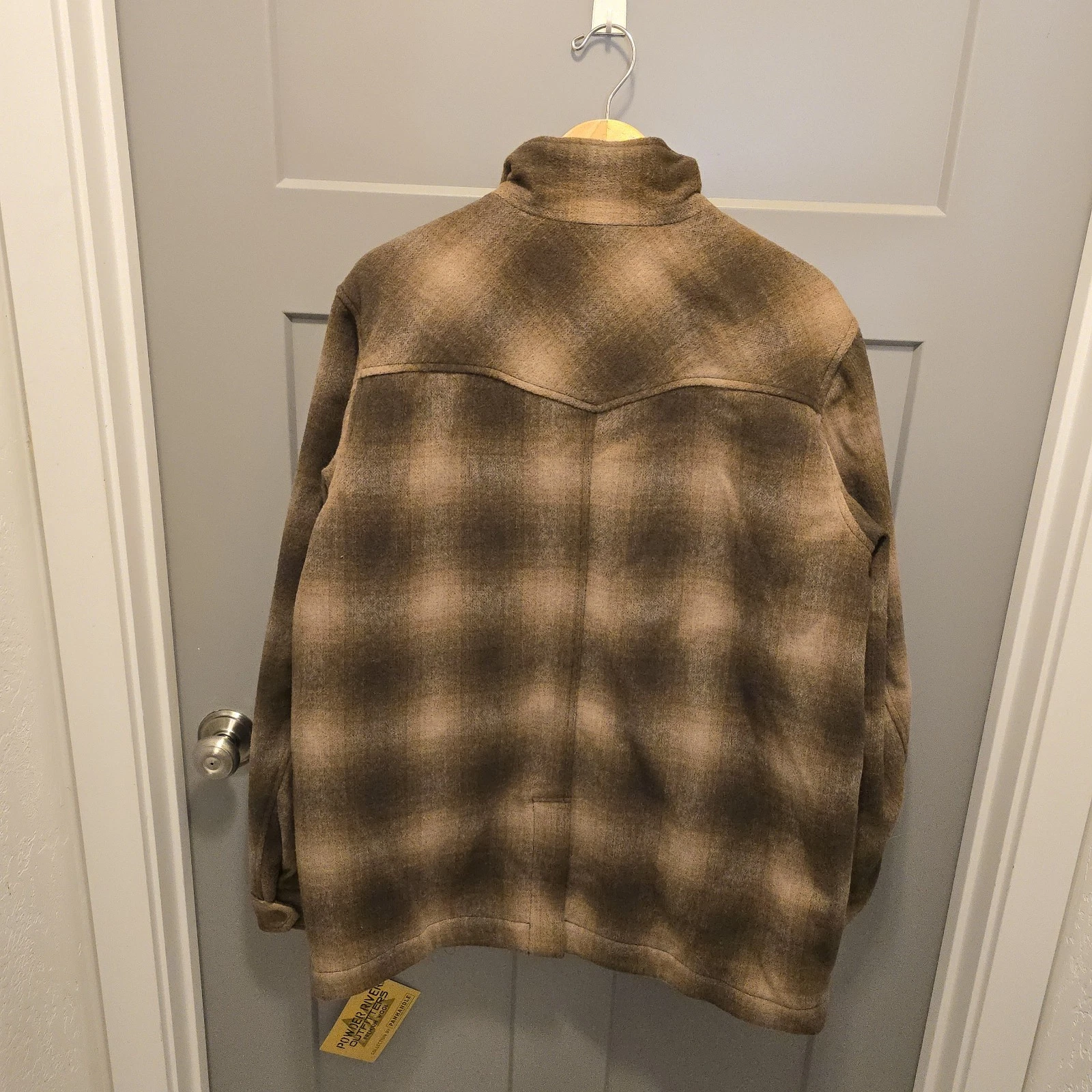 Powder River Outfitters Men's Men XL Plaid Print Heavy Brushed Wool Snap Coat - product detail image 2
