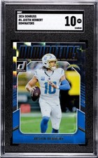 🏈 Justin HERBERT *Dominators* SGC 10 2024 Panini Donruss #6 POP 2 🔥 Gem Mint