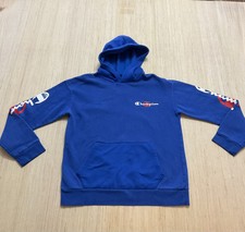 Champions Hoodie Blue Sleeve Logo Big Kids Size XL 18/20