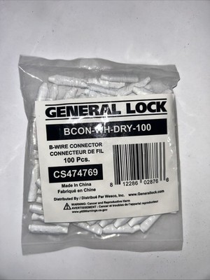 100 Super B Connectors Alarm Wire Crimp CCTV Beanies BCON-WH-DRY-100