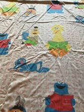 Vintage Sesame Street Twin Sheet Set - Flat Fitted, ABC Alphabet Storytime