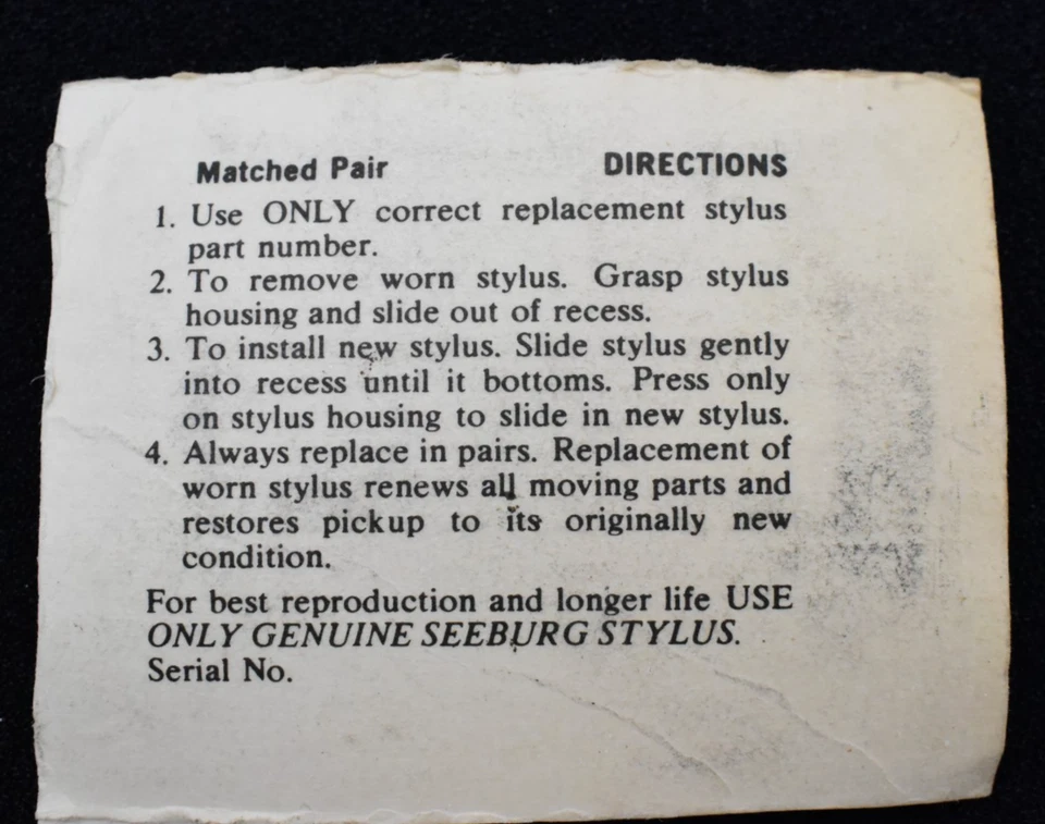 Новые из старых запасов Seeburg «T» иглы синий сапфир подобранная пара #249731 - запечатанная упаковка - Изображение 2 из 3