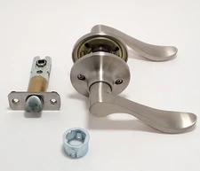 Kwikset  Hall/Closet/Bdrm Non Locking Door Handle Lever Satin Nickel