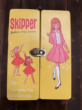 Vintage 1964 Skipper Yellow Double Doll Wardrobe Carrying Case TLC