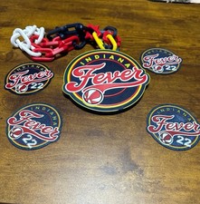 WNBA Caitlin Clark Indiana Fever Logo Rally Chain And  4 Coaster Set