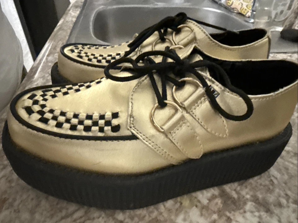 Tuk Creepers Dorado Negro Mujer Talla Us 4 Eu37 Ukm3 Foto 4 de 4