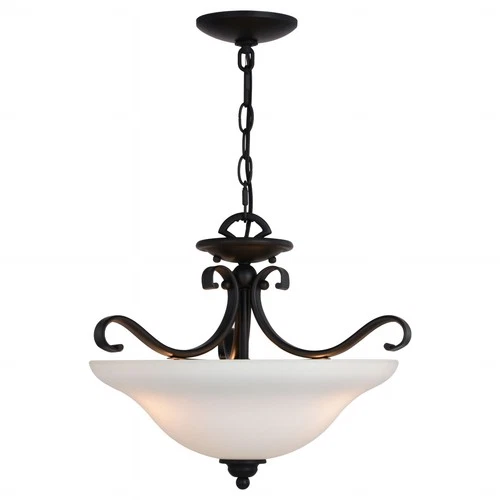Vaxcel Lighting C0272 Monrovia 3 Light 17"W Semi-Flush Bowl - Bronze - Picture 6 of 12
