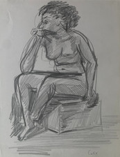 ROBERT CALIX (1919-2008) ORIGINAL WORK SIGNED NUDE SCENE (21)