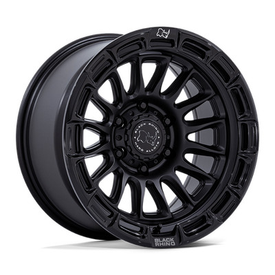 17x8.5 Black Rhino BR025 Rival Matte Black W/ Gloss Black Lip Wheel 6x5.5 (25mm)