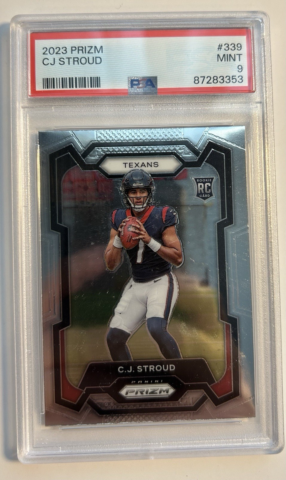 2023 PANINI PRIZM #339 CJ STROUD ROOKIE RC PSA 9