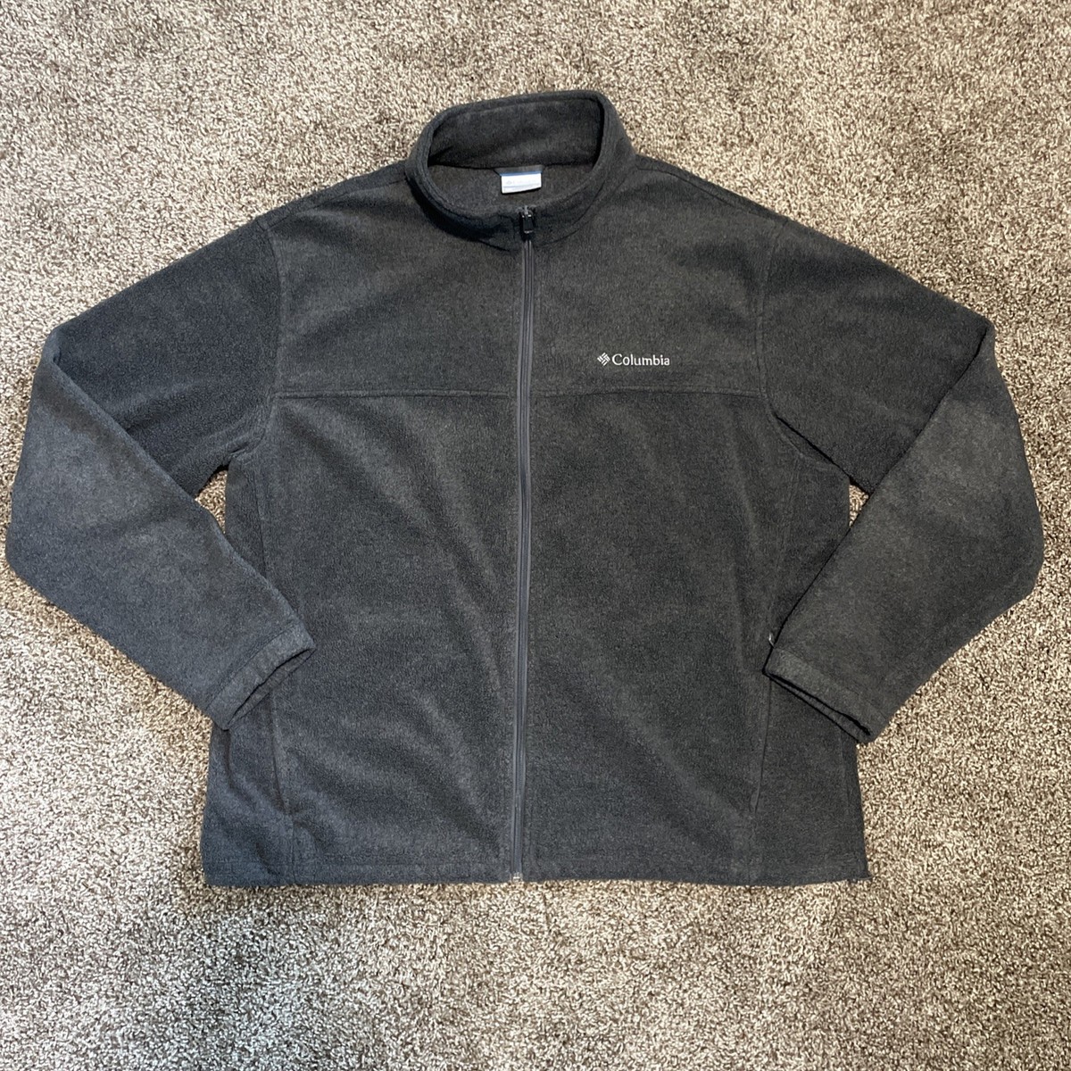 Columbia Jacket Mens Size XL Gray Fleece Full Zip Steens Mountain