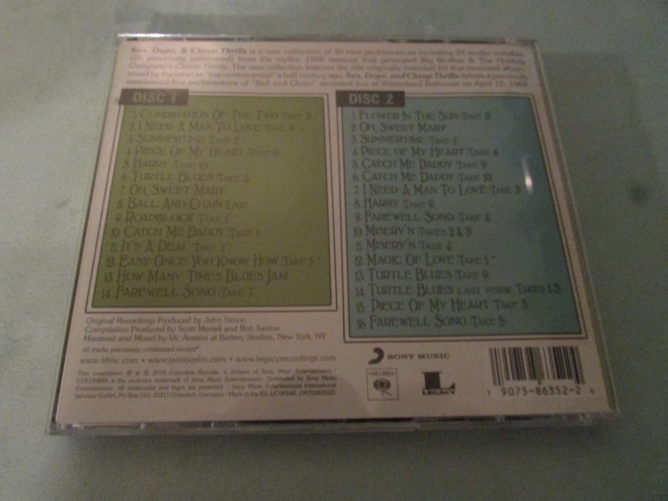 Janis Joplin Big Brother & The Holding Co. ' Sex Dope & Cheap Thrills ' CD - Image 2 of 2