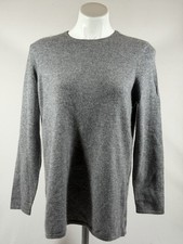 J. McLaughlin Womens 100 Cashmere Sweater Gray Crewneck Size Medium