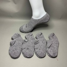 Bombas Men's No Show Socks 4 Pair Pack Light Heather Gray Size L Large New
