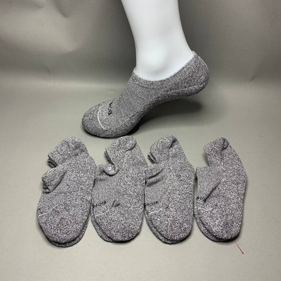 Bombas Men's No Show Socks 4 Pair Pack Light Heather Gray Size L Large New