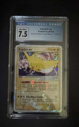 Zapdos ex 116/112 FireRed & LeafGreen Holo CGC 7.5