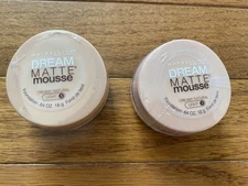 Lot Of 2 Maybelline New York Dream Matte Mousse Foundation, Creamy Natral