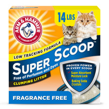 Super Scoop Fragrance Free Clumping Clay Cat Litter, 14 Lb