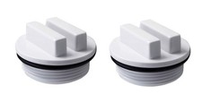 ATIE 1.5" Threaded Pool Spa Return Line Winterizing Plug Filter Drain White