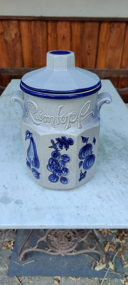 Großer Rumtopf mit Deckel Keramik Handarbeit Höhe 32 cm Durchmesser 17cm 5Liter - Bild 2 von 4