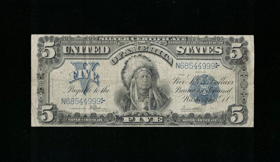 SC 1899 $5 Fr.281 Chief Silver Certificate (999) - Image 2 of 4