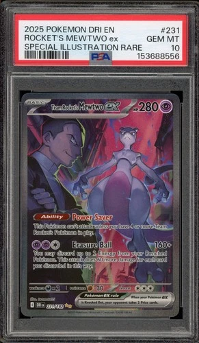 Pokemon Team Rocket's Mewtwo ex Destined Rivals SIR #231 PSA 10 Gem Mint
