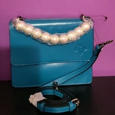 New Patricia Nash Leather Veolia Crossbody  Handbag Pearl Top Handle Holiday 
