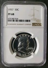 1957 Proof 50c Franklin Silver Half Dollar NGC PF68