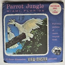 1955 Parrot Jungle Miami Florida View Master Packet 3 Reel Set Book 172-A B C