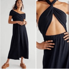 Free people beach convertible maxi dress black womens size XS
