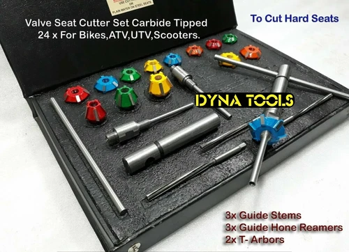 VALVE SEAT CUTTER SET KAWASAKI,HONDA,YAMAHA CARBIDE TIPPED 24 PCS BIKES,ATV