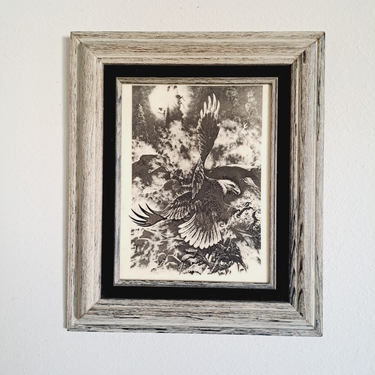 Timberline Bald Eagle By Bill O'Neill 1982 Etched Vintage Marble